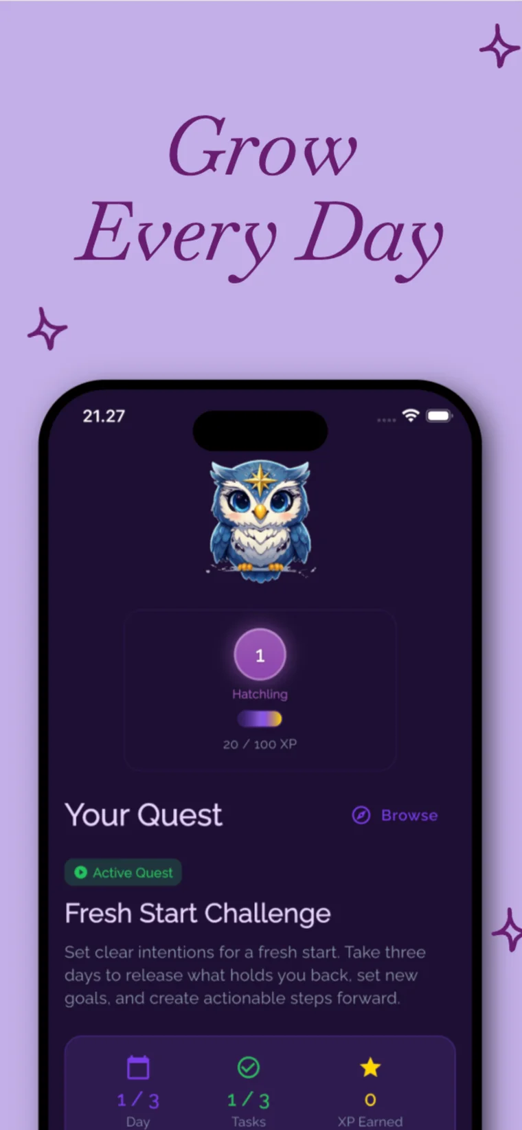 Alana AI quest mockup for everyday growth